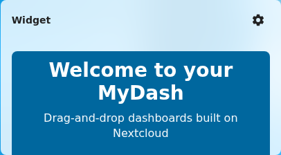 Header widget rendered